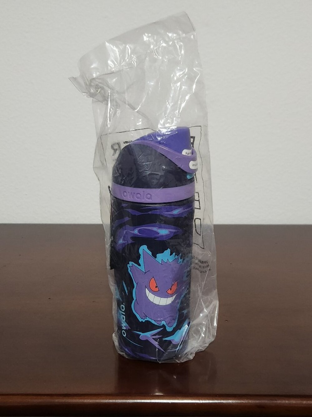Pokemon Owala Gengar In The Shadows FreeSip 16oz Isulated Stainless Water Bottle